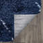 Tapis géométrique à poils longs bleu marine-1120745682
