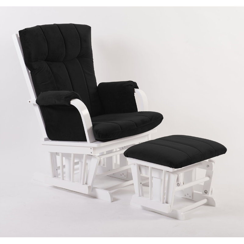 Fauteuil oscillant avec repose-pieds Dake, Gris foncé