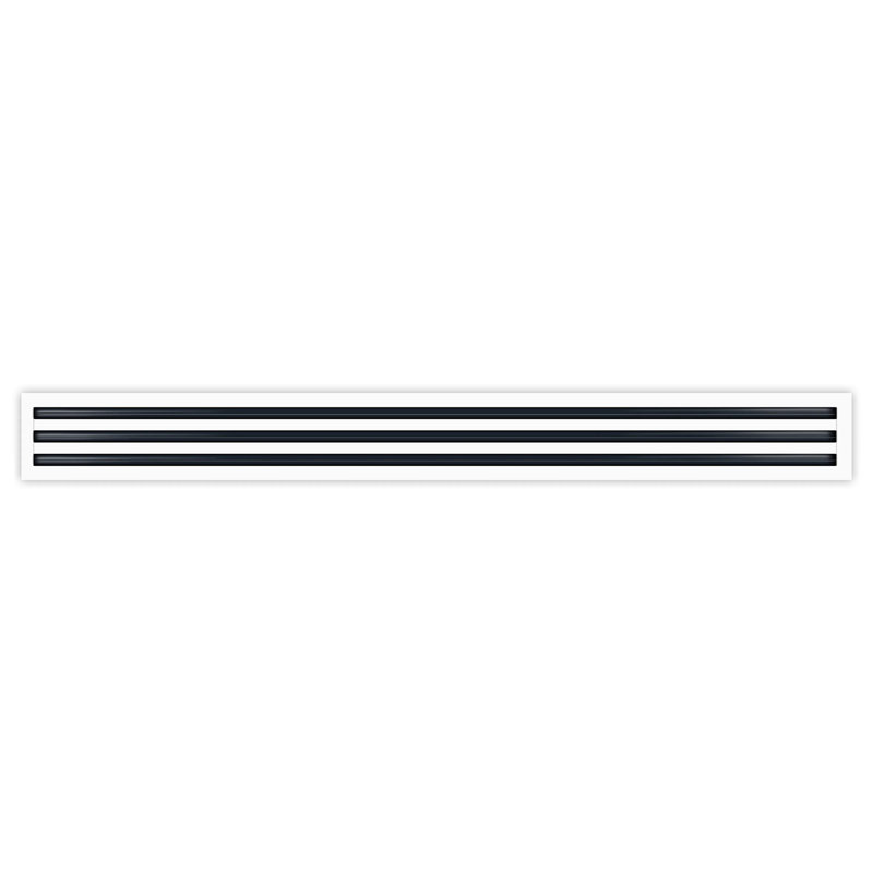 Buildmart - Diffuseur linéaire à 3 fentes 48 po - Triple fente - Évent décoratif blanc - Évent moderne / Taille: H 2 po x l 5 po x L 48 po