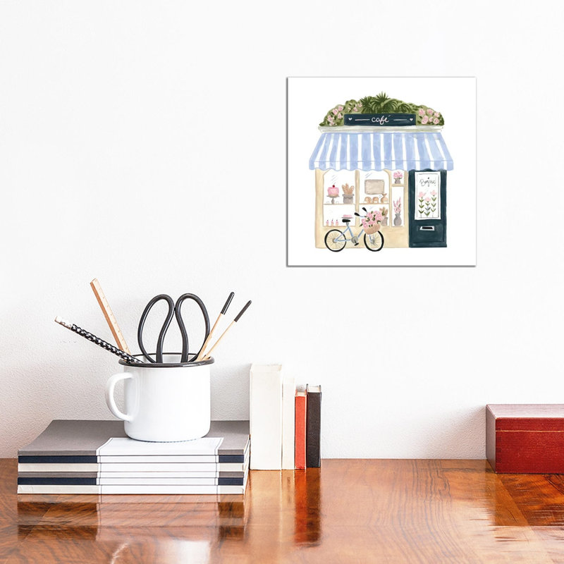 Parisian Café 1 Piece Wrapped Canvas Painting, 30.48cm H x 30.48cm W x 1.91cm D