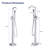 Freestanding Bathtub Faucet Floor Mount Tub Filler Mixer Taps Shower Faucets