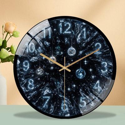 Horloge murale en verre 12 po