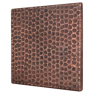 6" x 6" Hammered Copper Tile