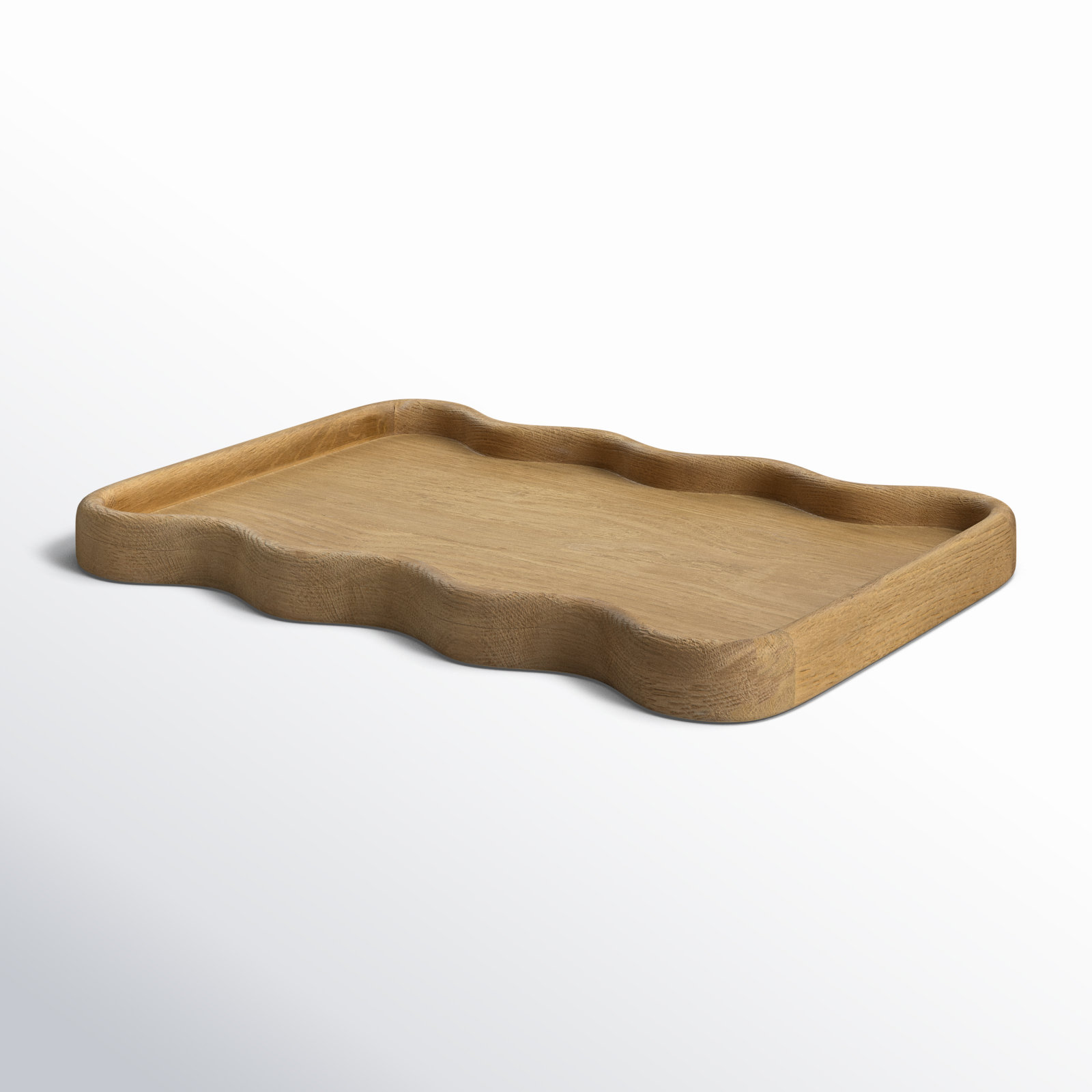 Almandine Solid Wood Decorative Tray, Brown, 1.5" H x 21.5" W x 15.5" D