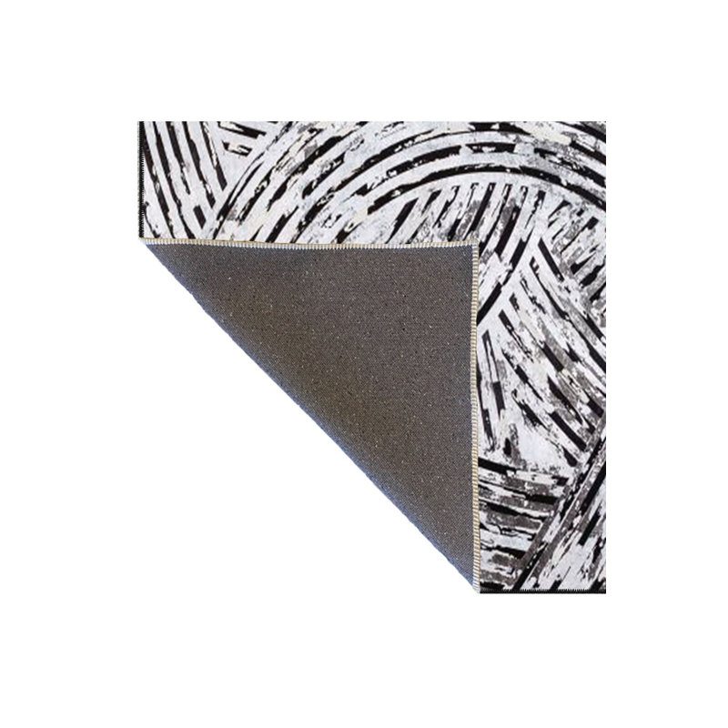 Tapis décoratif à rayures Siesta, Sous-tapis carré 3 pi 3 po inclus