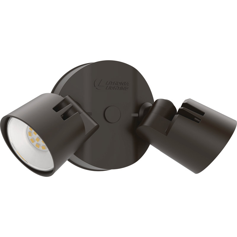 Dark Bronze Dual Head LED Outdoor Security Flood Light
