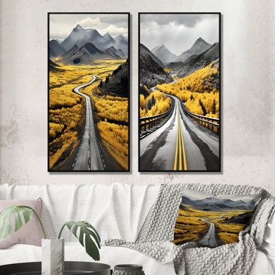 «Road Through Yellow Prairies», 2 pièces