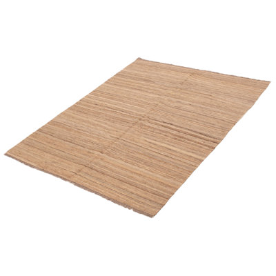 Tapis kaki en laine nouvel âge rectangulaire unique 4 pi 11 po x 6 pi 7 po