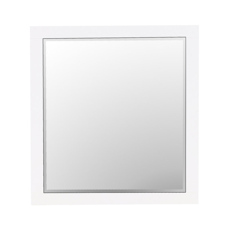 Chenell Rectangle Dresser Mirror in White