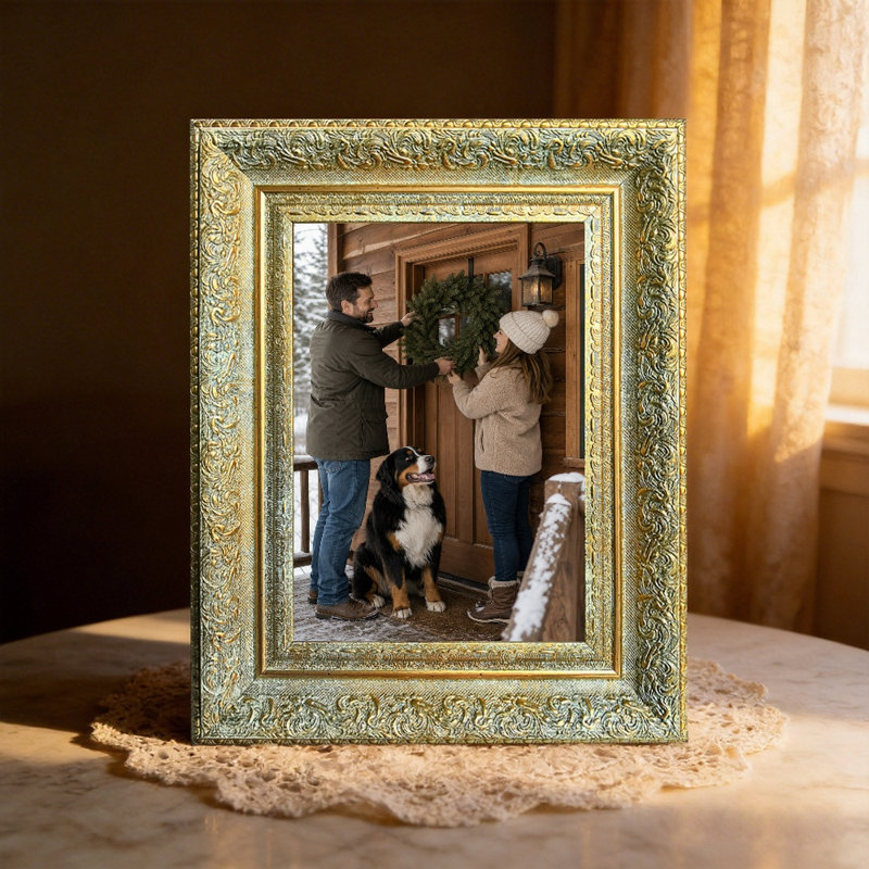 Cadre photo simple 3 pièces 8 "x 10" doré antique pour tablette de bureau, Antique Gold, 3, 8" x 10"