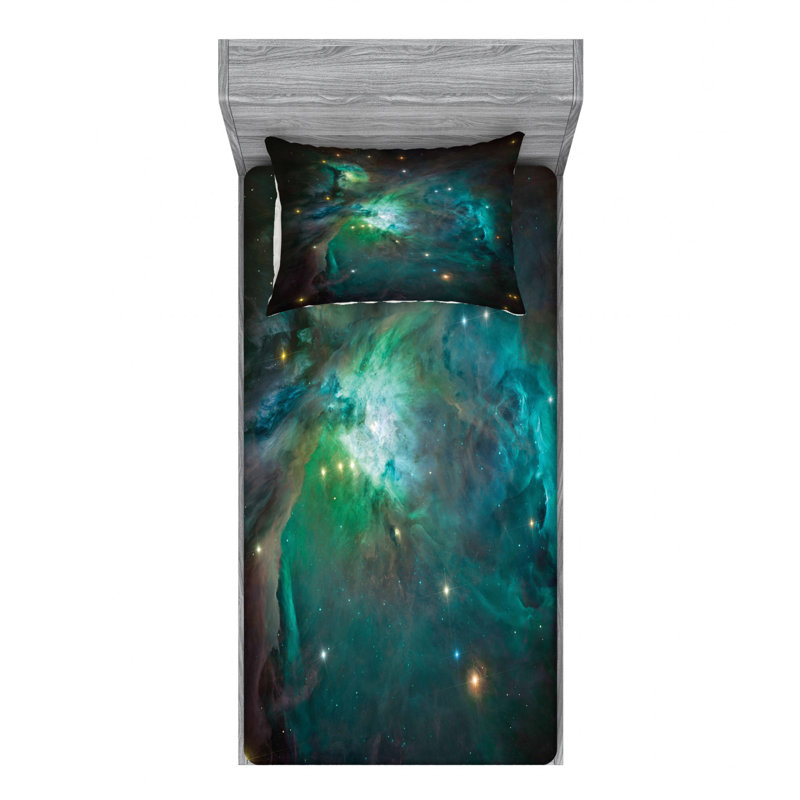 Microfiber Abstract Sheet Set, Twin Sheet Set with 1 Pillowcase