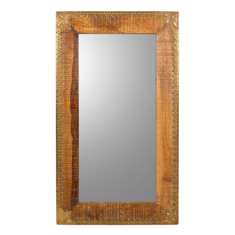 Magers Wood Flat Wall Mirror