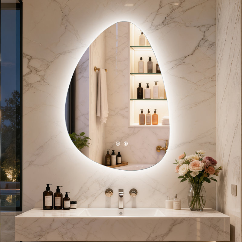 Miroir de salle de bain sans cadre, 30 po x 22 po