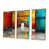 Toile avec cadre flottant or