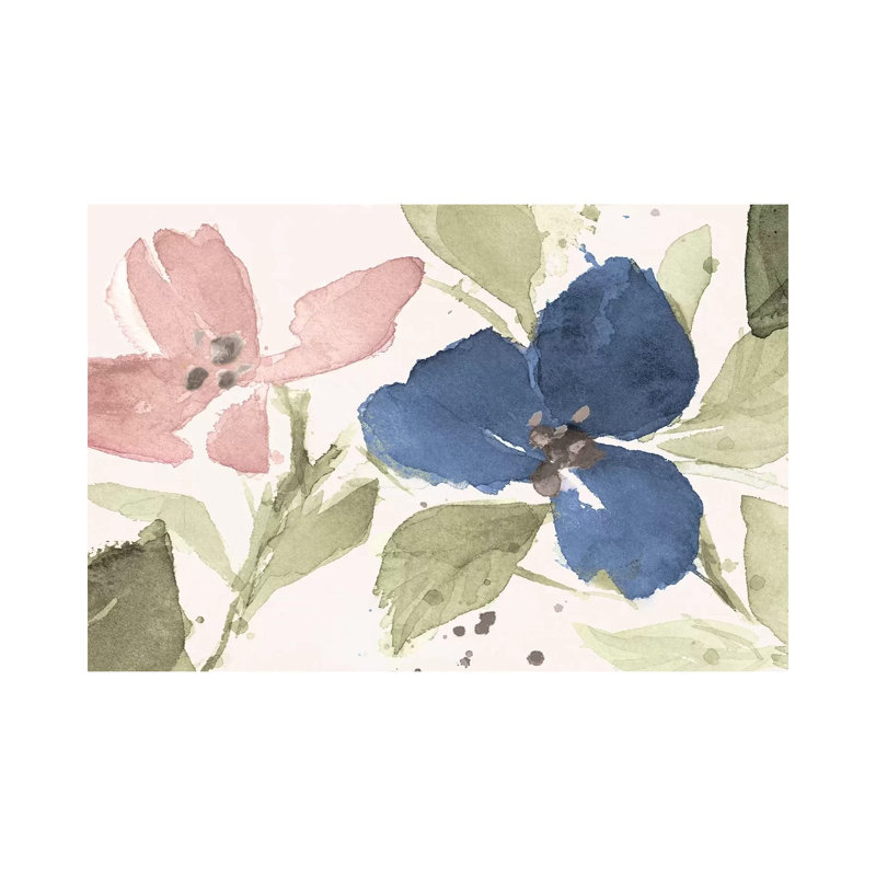 Watercolor Blooms I 1 Piece Wrapped Canvas Painting, 66.04 cm H x 45.72 cm W x 1.91 cm D