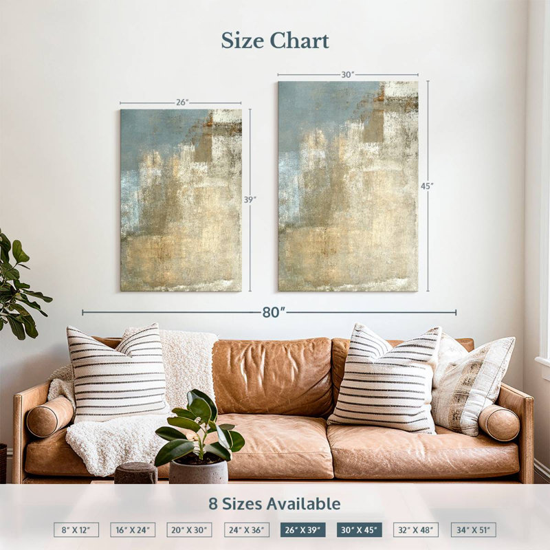 Beige et gris Avery, H 45 po x l 30 po