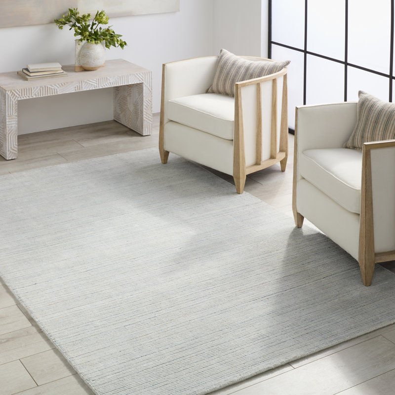 Tapis crème / gris Stran documents Mona tissé à la main intérieur / extérieur (6 pi x 9 pi), Rectangulaire 2 pi x 3 pi