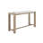Vanilla Real Marble Sofa Table With Power And 3 Stools