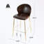 Ensemble de 2 tabourets de bar à structure métallique avec coussin moelleux