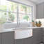 Nantucket Sinks' 33 Inch Farmhouse Fireclay Sink with Curved Apron-1551032387