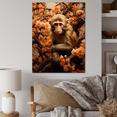 Palette d'automne brun - art mural singe