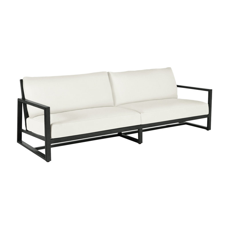 Avondale Aluminum Sofa - Slate Gray, Slate Gray, No Welt, Natural White