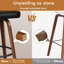 Swivel Upholstered Counter Stool with Metal Frame-1975292759