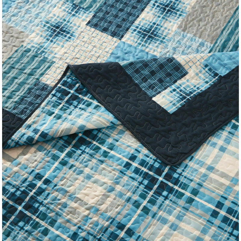 Northington Microfibre Bedspread, Super King Bedspread, Blue