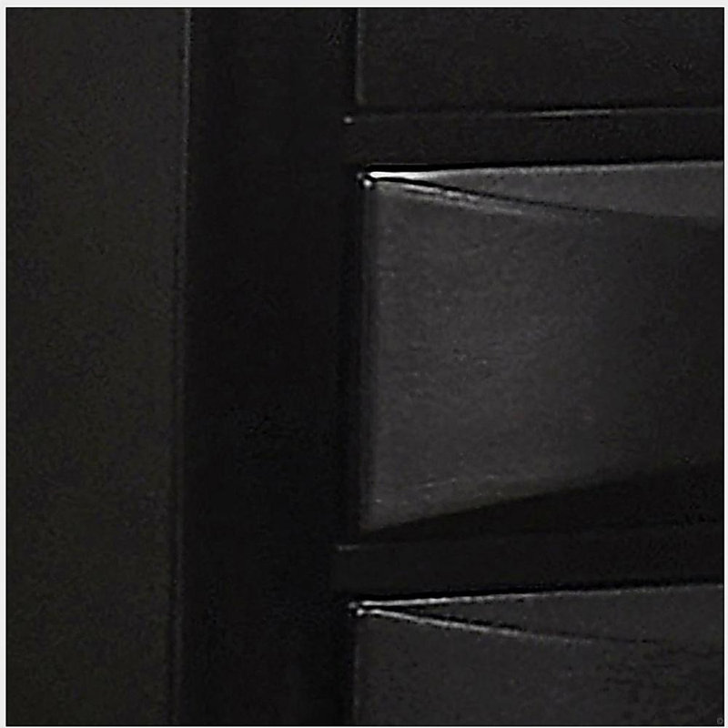 Vollenhove Black 2-Drawer Nightstand with Pull-out Tray
