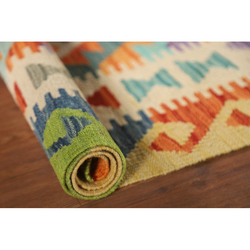 Multolor Wool Kilim Oriental Rug 3x4