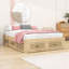 Lit plateforme 6 tiroirs en bois avec pieds centraux-567239761-567239773