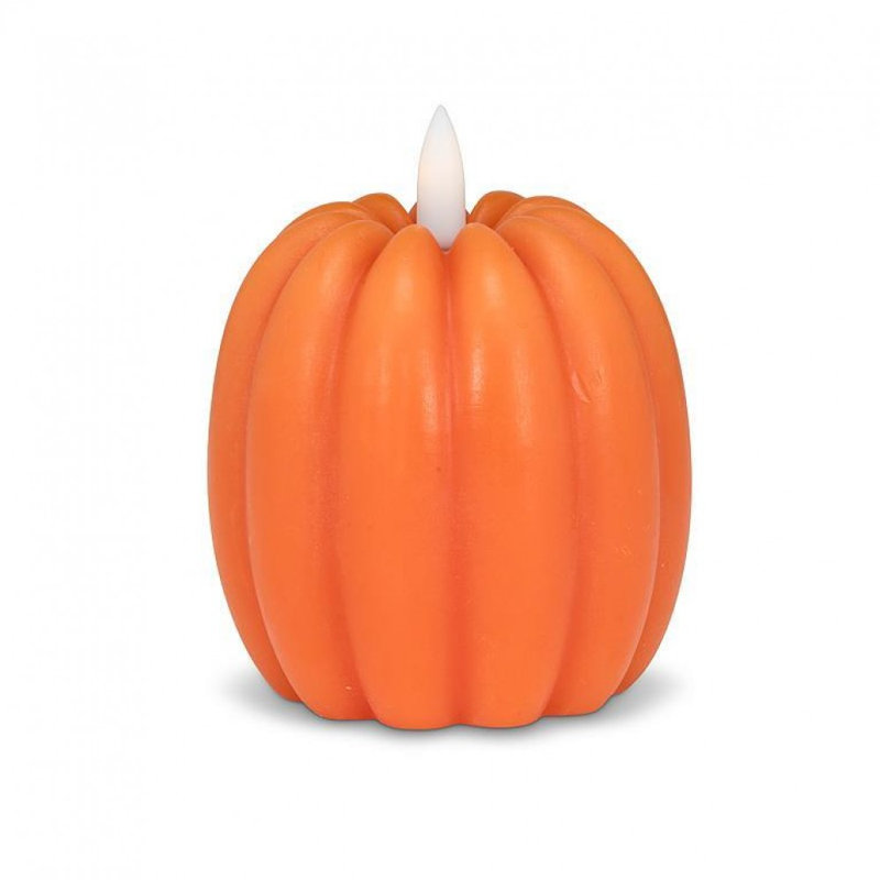 Medium Low Pumpkin Led Candle