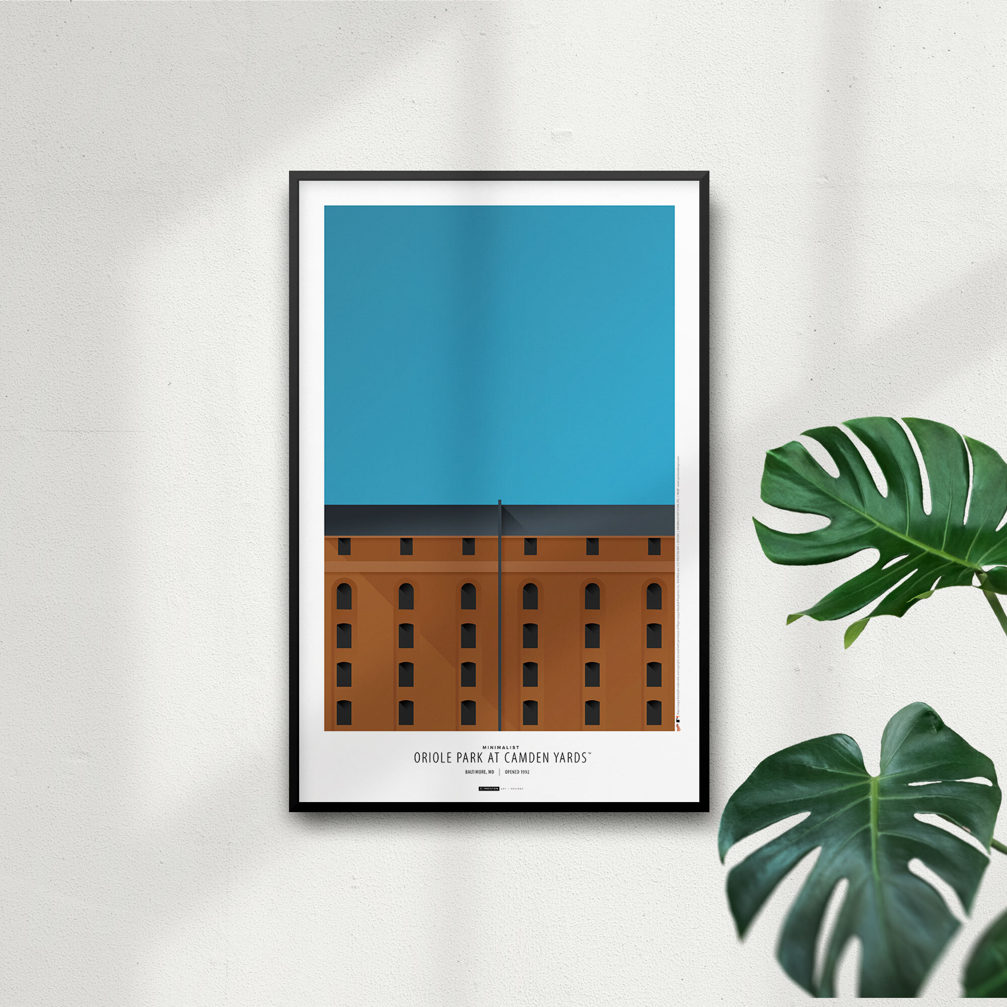 Minimalist Comerica Park Fine Art Print