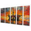 Orange Orange Oil Rig Ocean Drill - ensemble de reproductions d'art mural-784614381