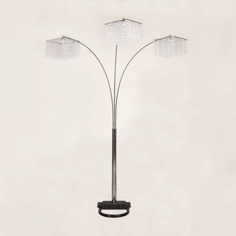 Lampe courbée de salon à arche de cristal de style moderne et luxueux 1Pc
