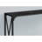 Black Metal Console Table With Marble Look Shelves And Stable Base For Bedroom Surface X-Shaped Frame