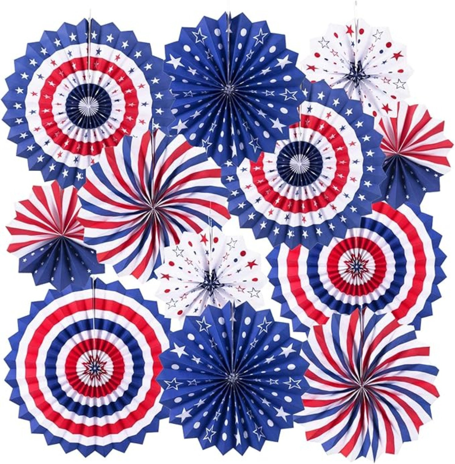 12-Piece Hanging Fan Set