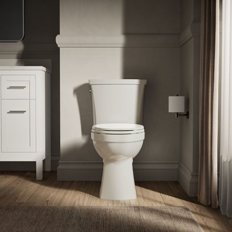 Toilette allongée deux pièces Kelston, Biscuit, Côté gauche