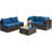 Wicker 4 - Person Patio Conversation Set with Cushions