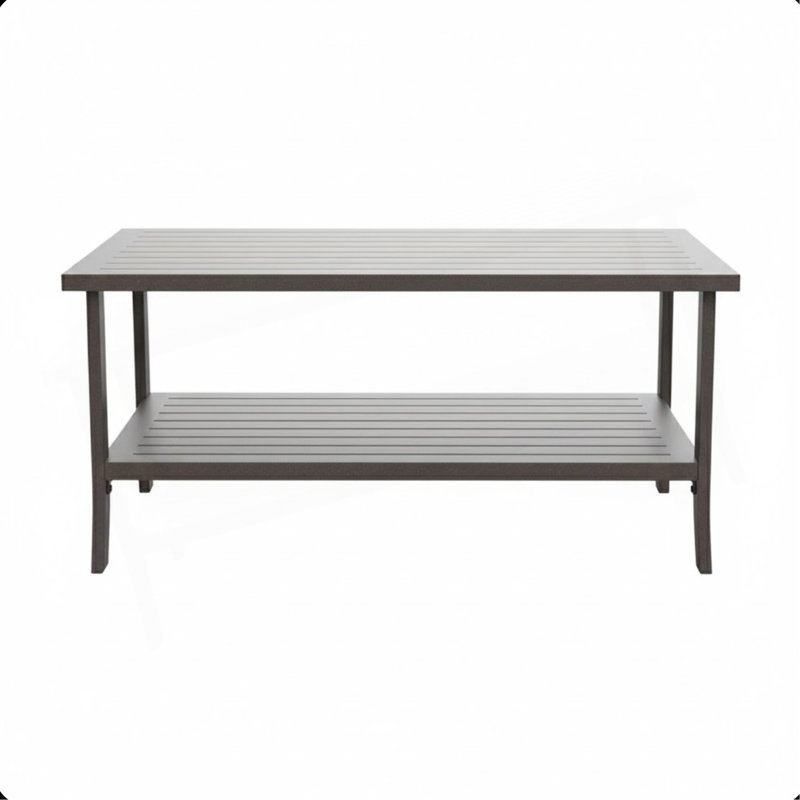 Table basse d'extérieur 37 po x 21 po brun