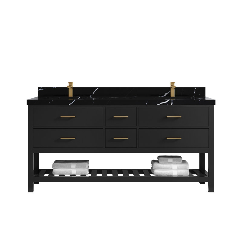 Carter X P 22 po De salle de bain, Noir Calacatta