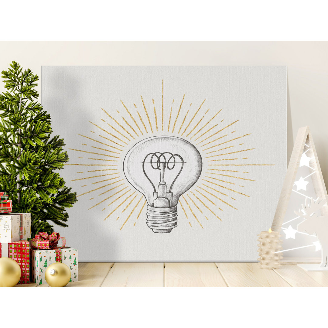 Inspirational Sketch Lightbulb Wall Art