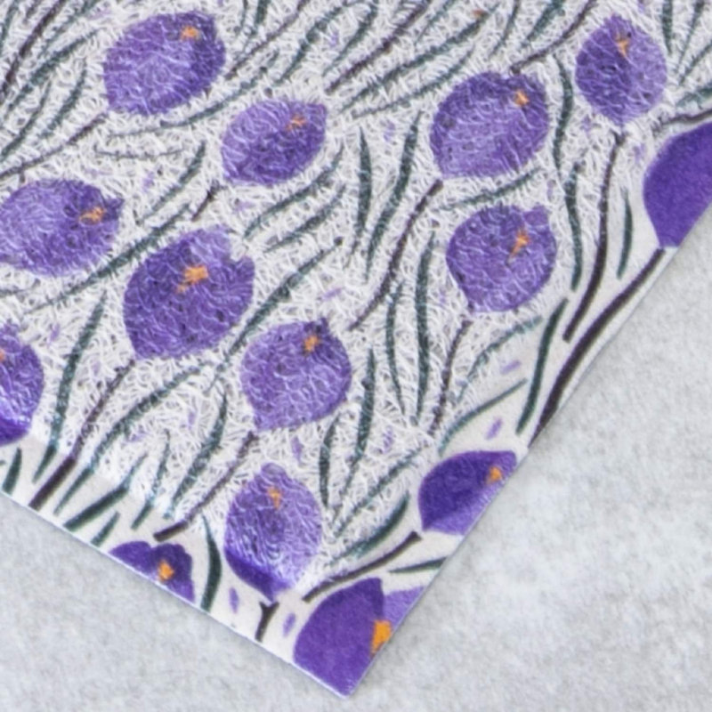 Moulka Non-Slip Floral Doormat