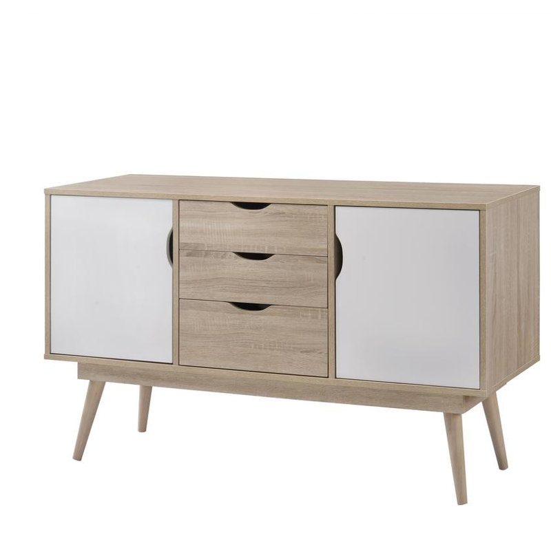 Caroline 125cm Sideboard, Sonoma Oak/White