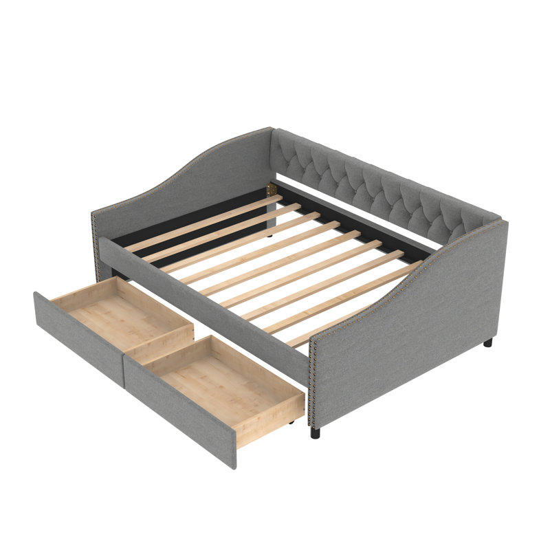 Audy Upholstered Daybed, Gray