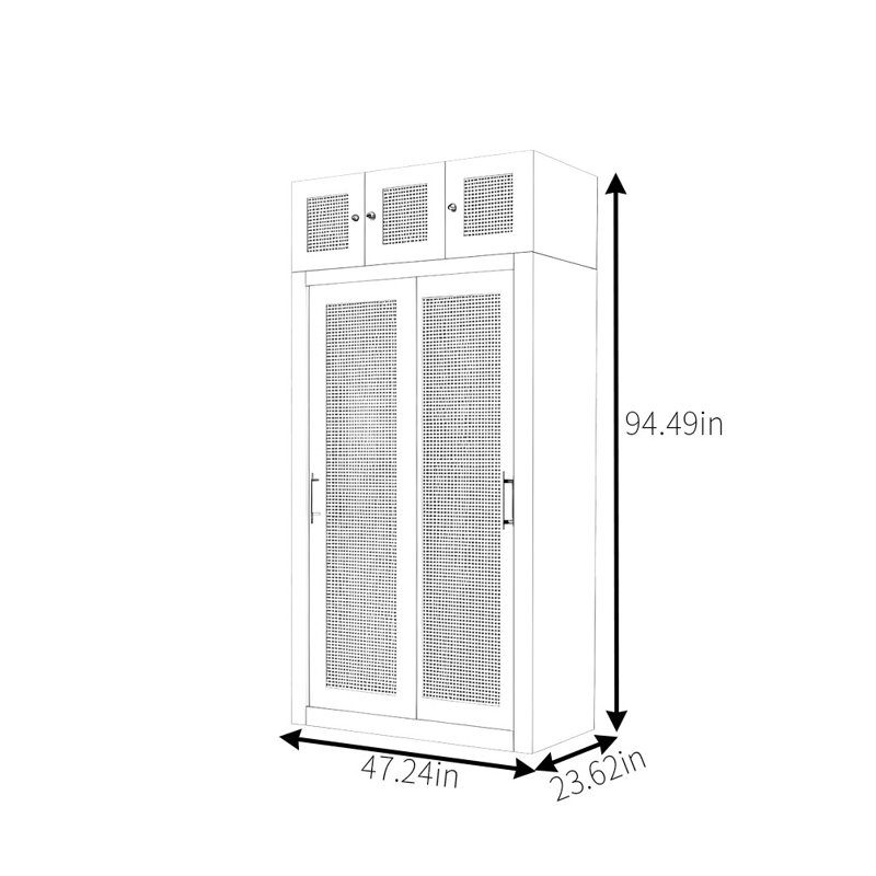 Garde-robe simple et unique, H 94,49 po x l 47,24 po x P 23,62 po