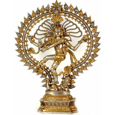 Nataraja dans des teintes argentées et dorées