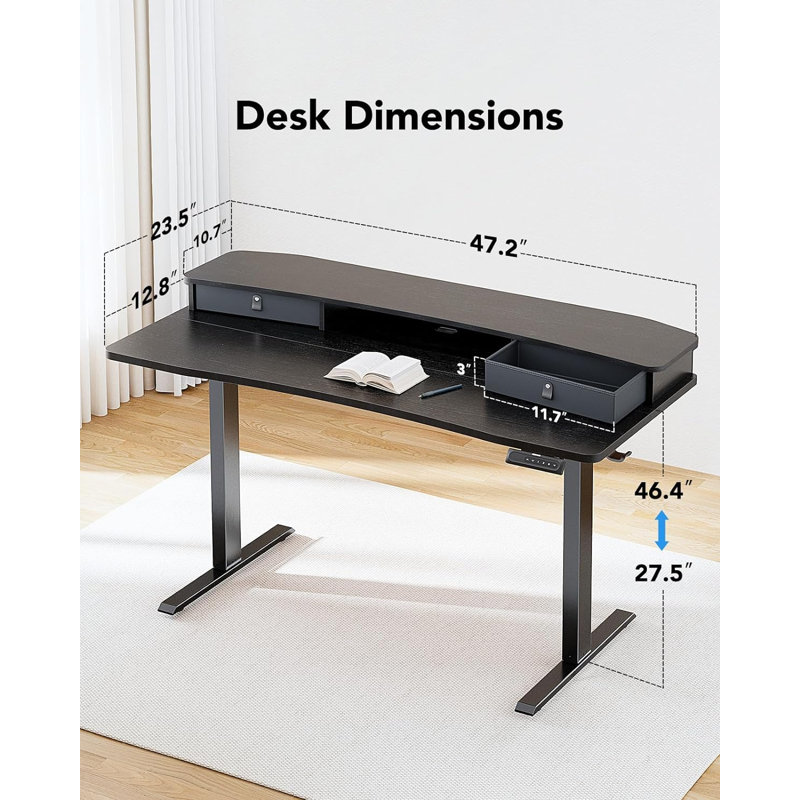 Bureau debout rectangulaire l 47,2 po Minir