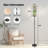 PeeNoke 68.5" Standing Floor Lamp Elegant Hydrangea Flowers Blue Blooms Green Leaves Dimmable Metal Pole Lamp with Linen Lampshade LED Bulb Included