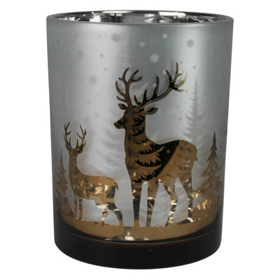 Cerf dans une forêt votive, verre - Lrg